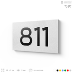 Номер на дверь 811, табличка на дверь для офиса, квартиры, кабинета, аудитории, склада, белая 120х70 мм, Айдентика Технолоджи
