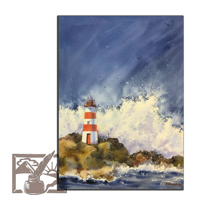 Открытка почтовая. Наталья Шмидт. Бушующее море