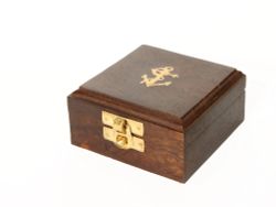 Nautical Морской компас в деревянном футляре