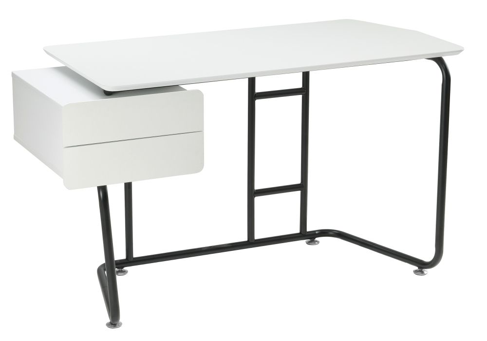 Компьютерный стол Desk 131х58х76 white / black