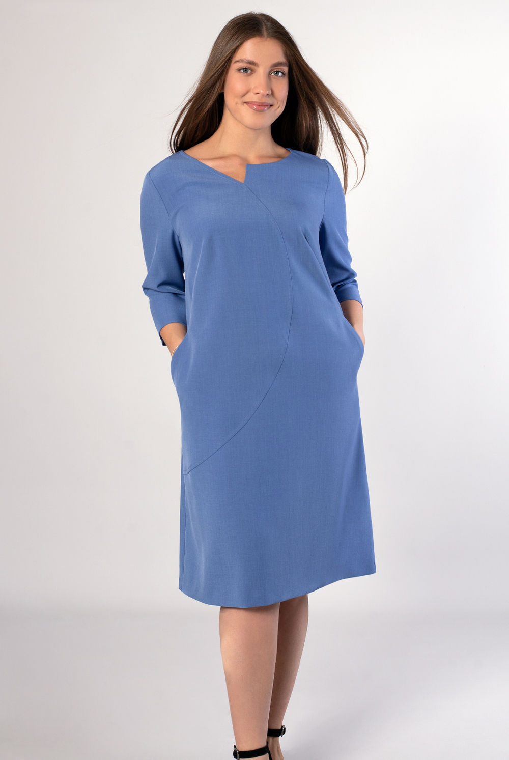 Платье женское 1983ЮП, Серо-голубой #326Сго051983ЮП