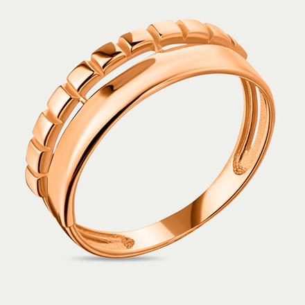 Женское кольцо из розового золота 585 пробы без вставок (арт. 020231-1000)