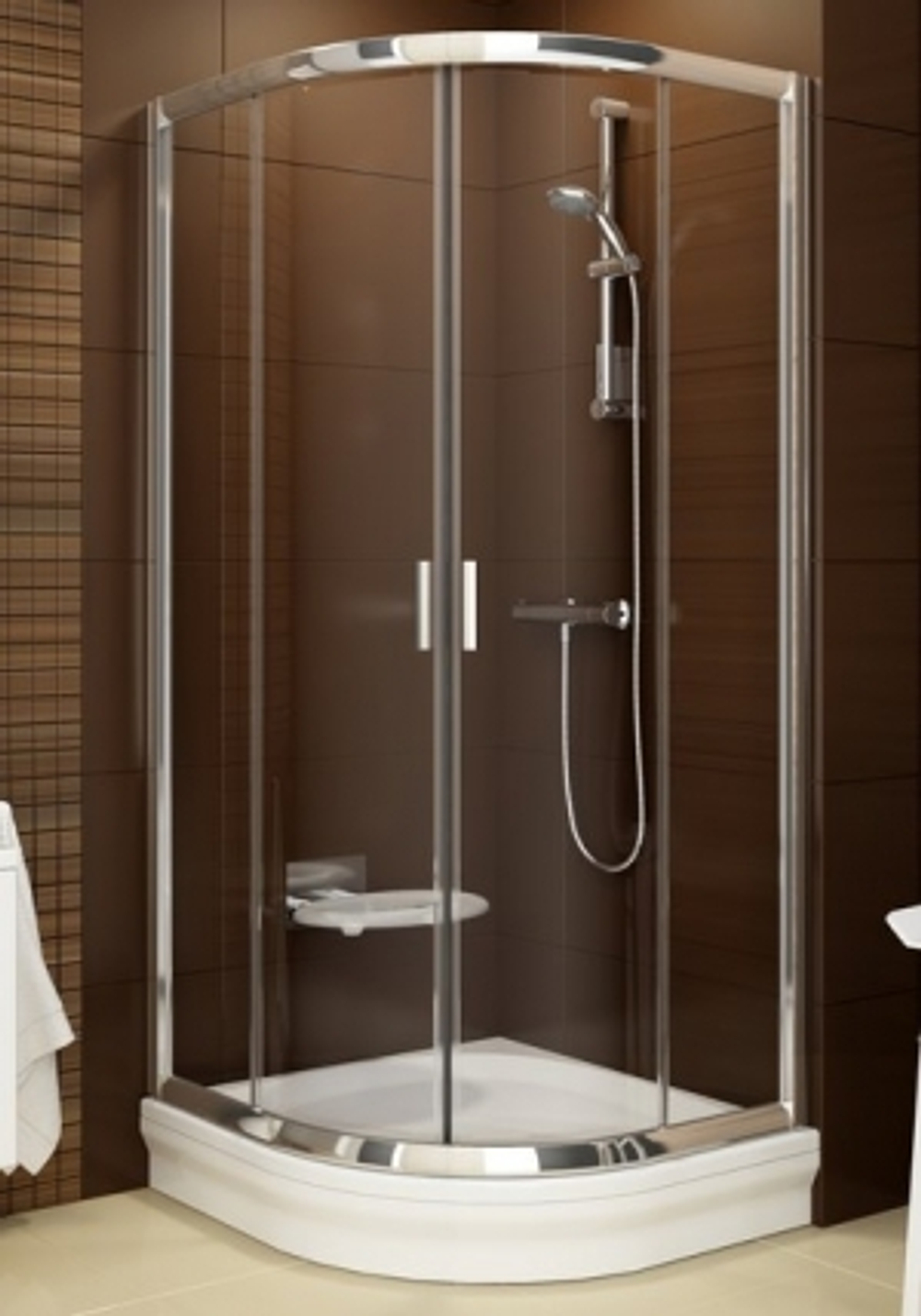 Душевой уголок Ravak Blix BLCP4-90x90см. блестящий + транспарент X3B270C00Z1