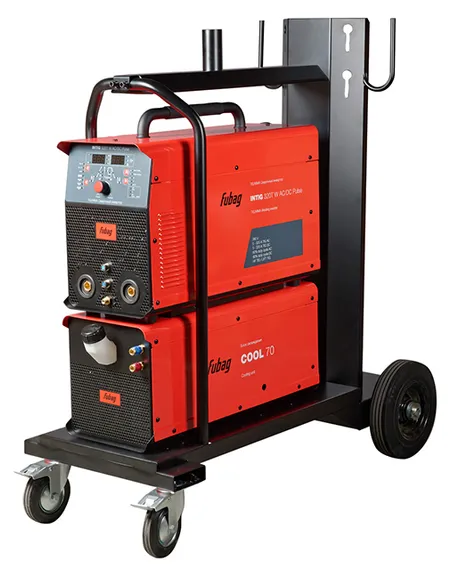 Инвертор сварочный Fubag INTIG 320T W AC/DC PULSE + горелка FB TIG 18 5P 4 м + модуль охлаждения + тележка