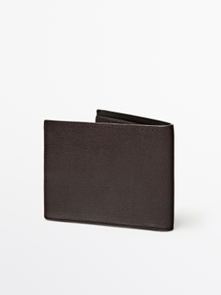 Massimo Dutti Кошелек из кожи наппа, коричневый