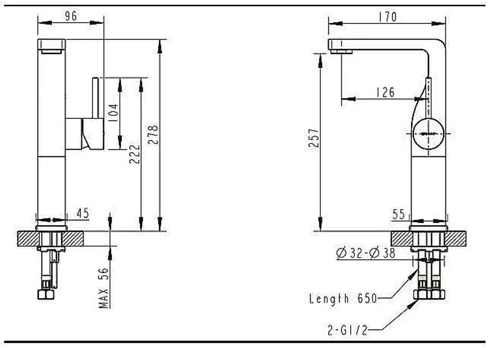Смеситель для раковины Bravat ARC F16061C-A2-ENG