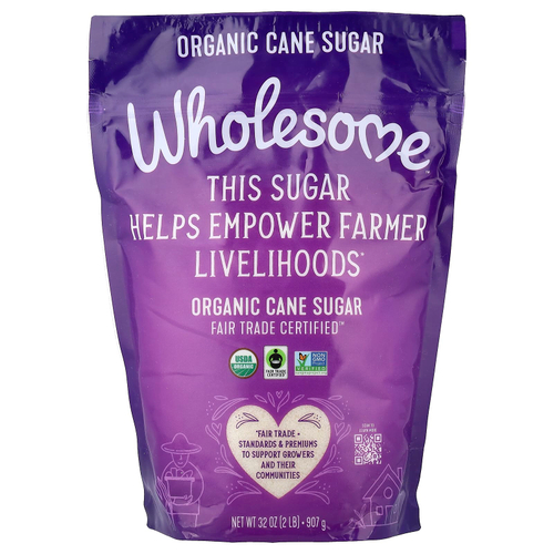 Wholesome Sweeteners, Органический тростниковый сахар, 907 г (2 фунта)