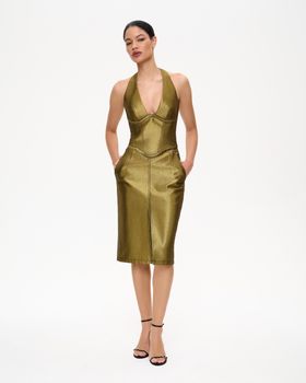 Платье миди из денима