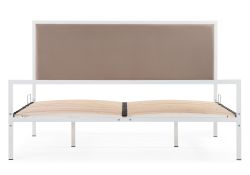 Двуспальная кровать Эгерт 160х200 белый / cacao
