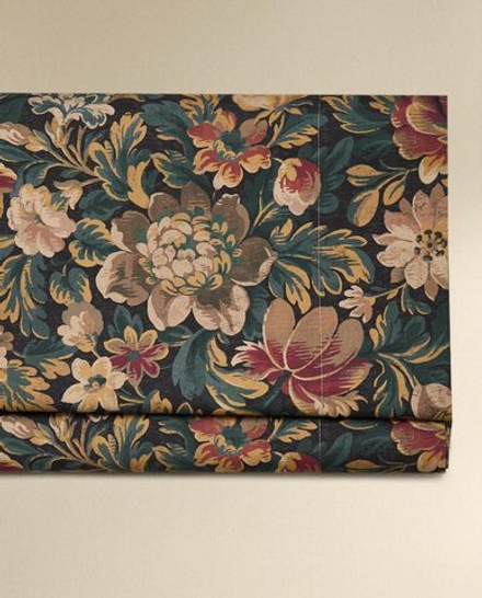 Zara Home - Простыня с изображением цветов, темно-синий, 240x280 см