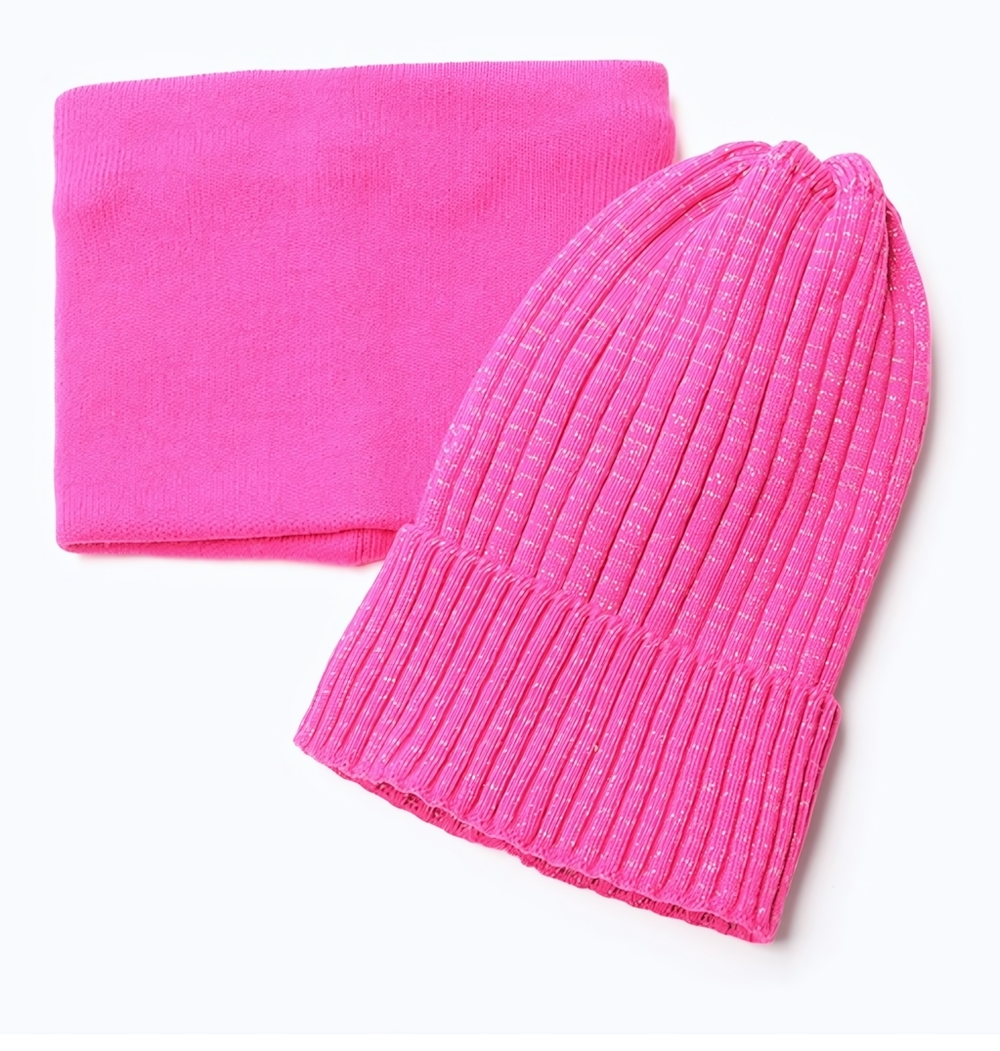 Комплект для девочки (шапка, снуд), цвет малиновый, р. 48/ 10092305 HOH LOON