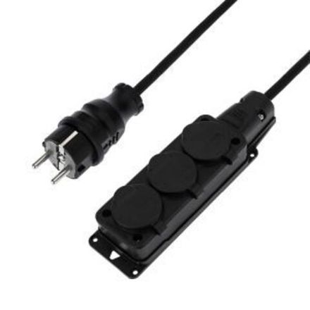 Удлинитель-шнур на рамке КГ 3х1,5, 10м, 3 гнезда, морозостойкий, с/з, 16А, 3500Вт, IP44 (Сделано в Р