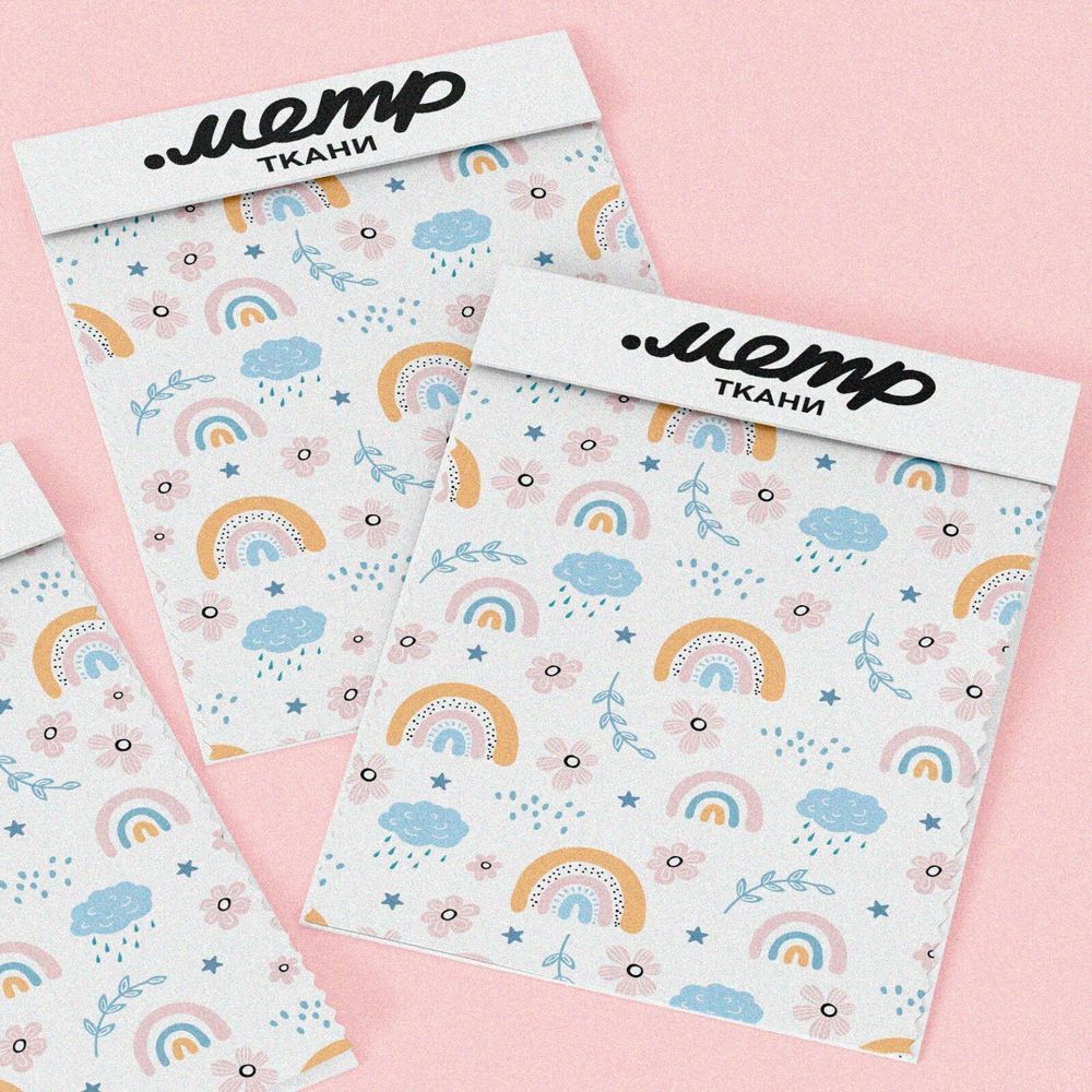 Ткань интерлок детская радуга