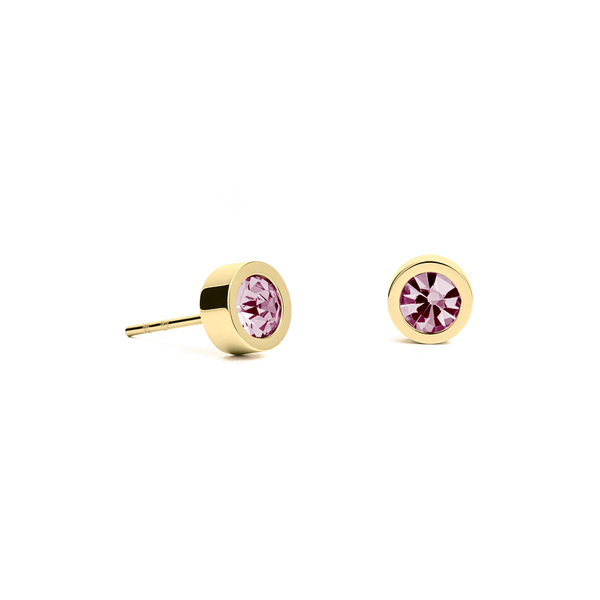 Серьги пусеты Fiore Luna Rhodolite 6х3 мм SWE126 RH G