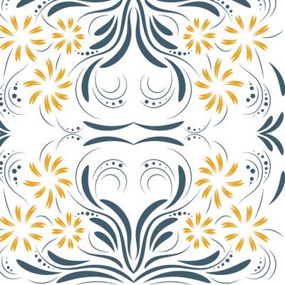 Folk flowers pattern