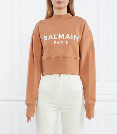 Худи Balmain - коричневый(AF0JO040 BB02)