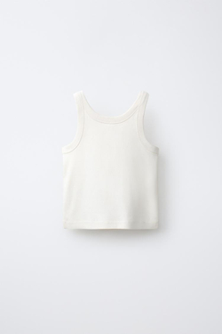 ZARA ТОП С АППЛИКАЦИЕЙ, ЭКРЮ