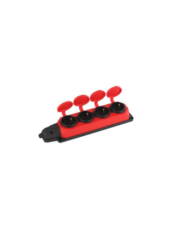 Колодка удлинителя 4-м с заземл. 16А IP44 K-4e-RED-IP44 каучук красн. Эра Б0044553