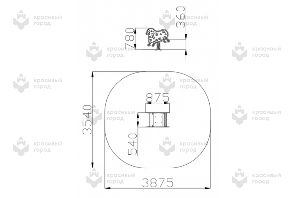 Качалка Овечка