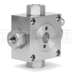 KHB-KH4-DN10-G3/8-X-1112 - Шаровой кран 4/3 на высокое давление, резьба G3/8", закрытые центры