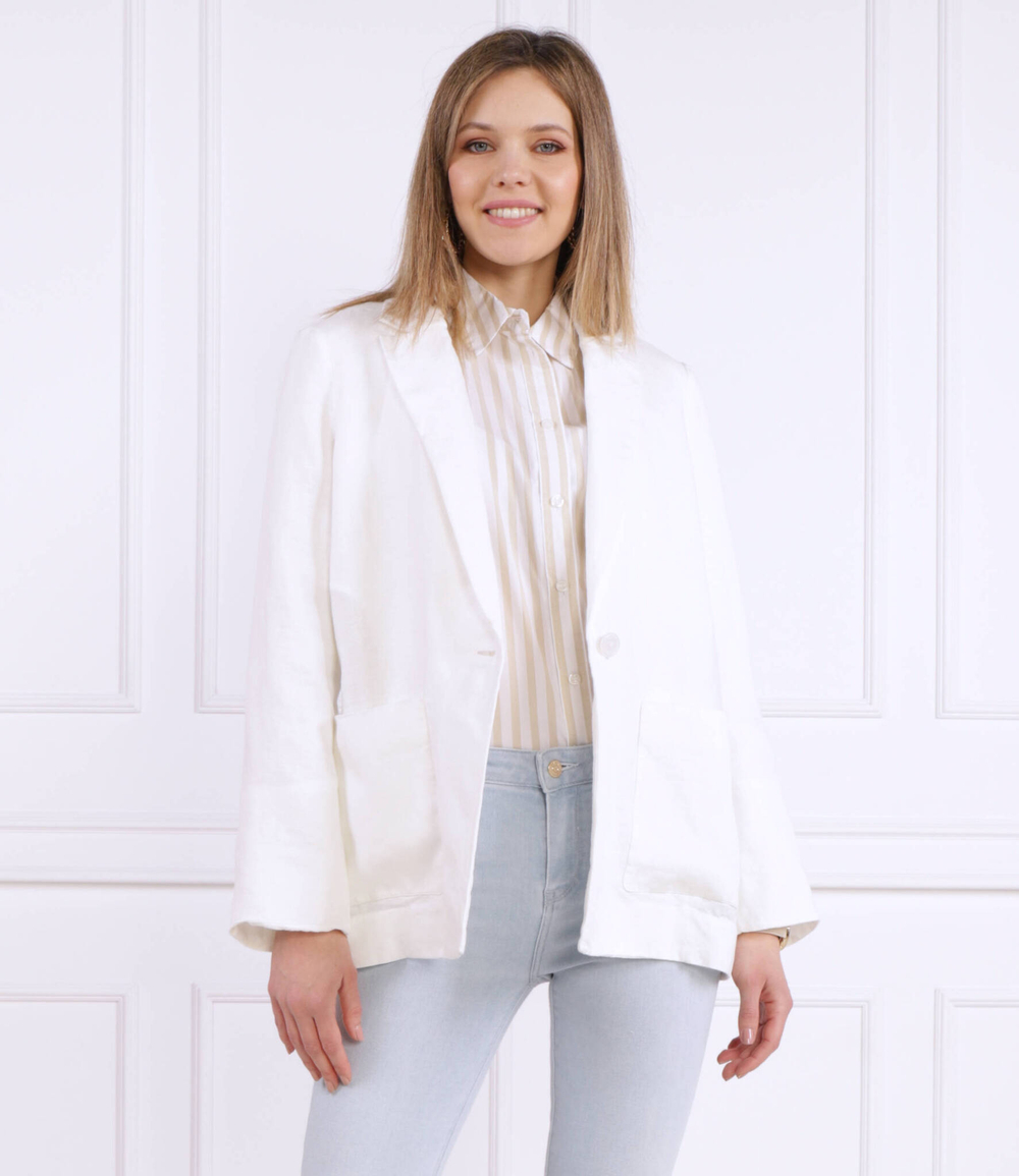 Льняный пиджак CASUAL LINEN SB BLAZER Tommy Hilfiger - белый(WW0WW37774)