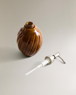 ZARA HOME ДОЗАТОР ДЛЯ МЫЛА С РЕЛЬЕФНЫМ УЗОРОМ, ГОРЧИЧНО-ЖЕЛТЫЙ