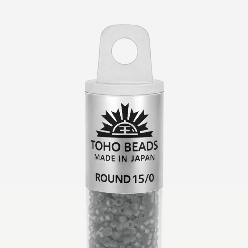 Японский бисер TOHO Round 15/0 (№9F), прозрачный матовый