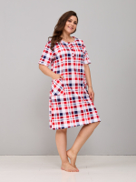 Туника Т-012/клетка-белосинекрасная