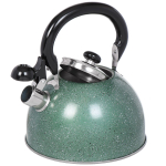 Чайник нерж, 3 л, свист, ручк бакелит, Daniks, индукц, зел, M-009GR