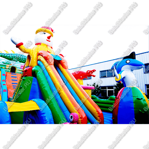 Коммерческий надувной батут "Большие крокодилы"