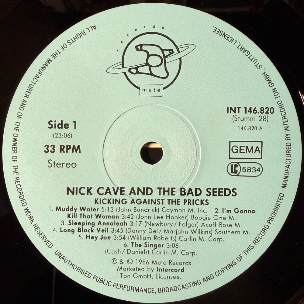 Nick Cave & The Bad Seeds ‎– Kicking Against The Pricks (Германия 1986г.) Т