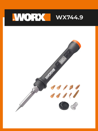 Выжигатель-паяльник аккумуляторный WORX WX744.9