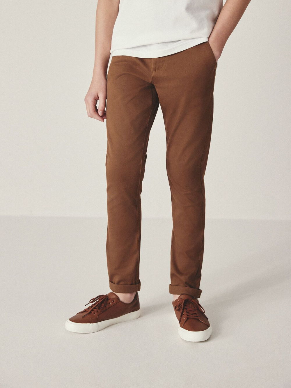 Брюки чинос для мальчика Next A99-173, Кирпичный