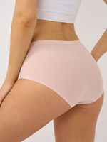 Гладкие бесшовные высокие трусики (Размер: M) (Цвет: коралловый)
