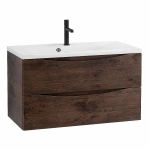 Тумба с раковиной Belbagno MARINO 80 2C-SO/BB800/450-LV-MR-PR Rovere Moro