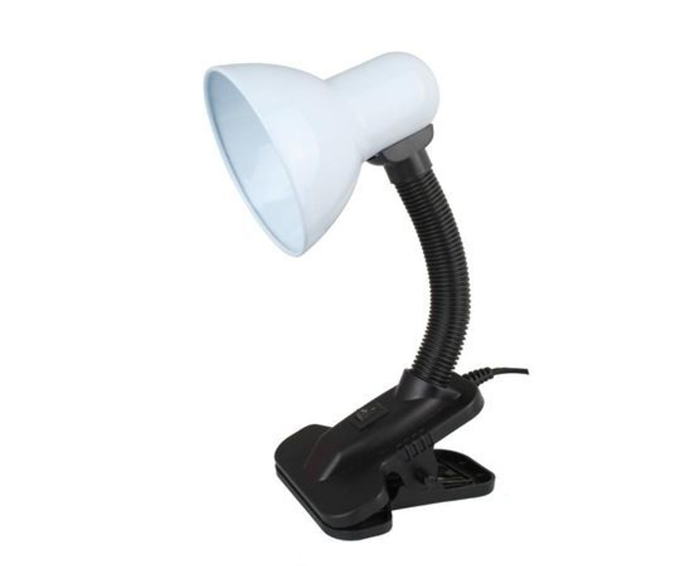Светильник настольный с прищепкой Ultraflash UF-320P C01 белый 230В, 60Вт, E27