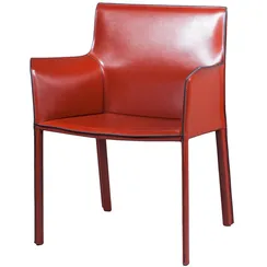 Стул с подлокотниками Barrie красная кожа