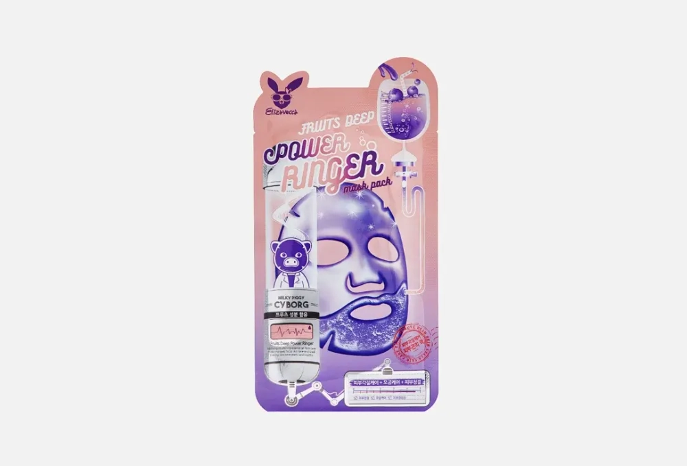 Elizavecca Тканевая маска для лица ФРУКТЫ Fruits Deep Power Ringer Mask Pack