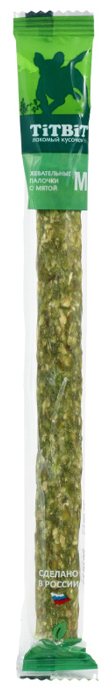 Лакомство для собак Жевательные палочки с мятой, 17г ТитБит