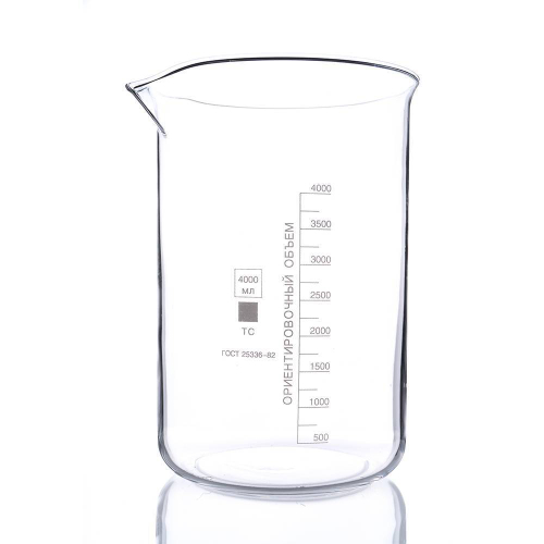 Стакан лабораторный стекло 4000 мл.