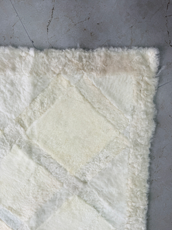 Ковер прямоугольный натуральный мех овчина, 210 х 170 см.