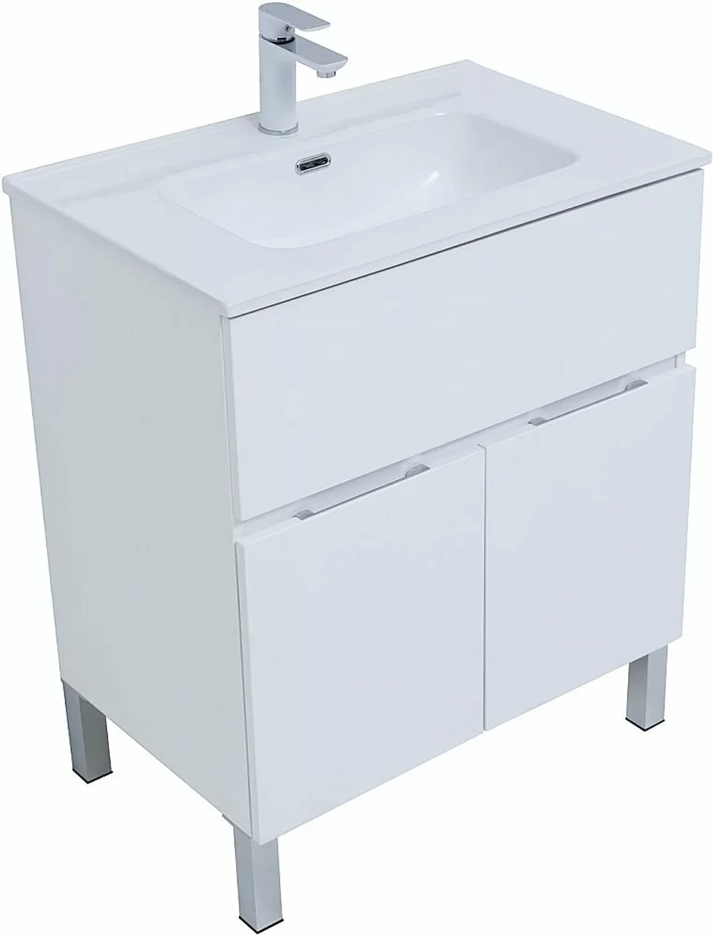 Тумба с раковиной Aquanet Алвита New 303901 70 белый матовый
