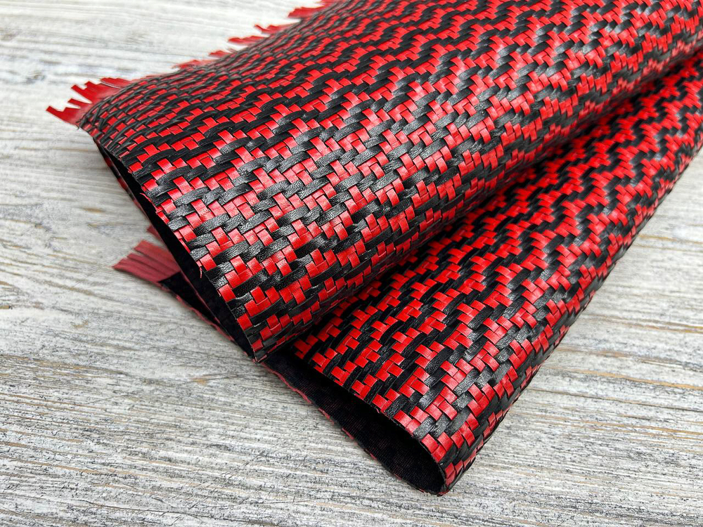 Boheme Bicolor Red+Black, натуральная кожа, полотно 66х100см