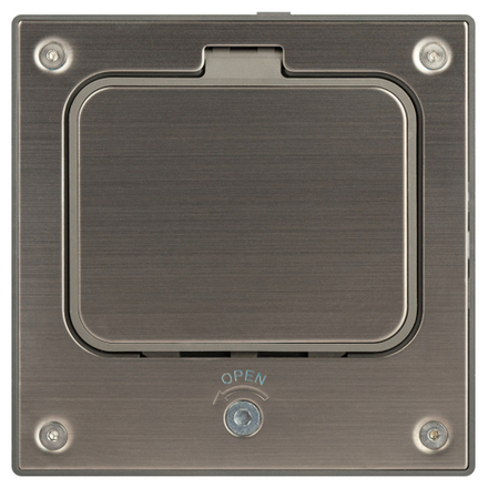 Люк ЭРА ОФИС 18-6002-03 IP66 в бетон с розеткой под шестигранник серый