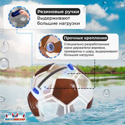 Аттракцион Водный шар ПВХ «Футбольный мяч» 2*2*2 м