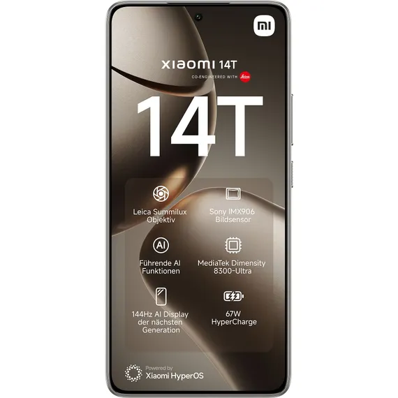 Смартфон Xiaomi 14T Pro 12 ГБ | 1024 ГБ («Титановый Серый» | Titan Gray) (версия Global)