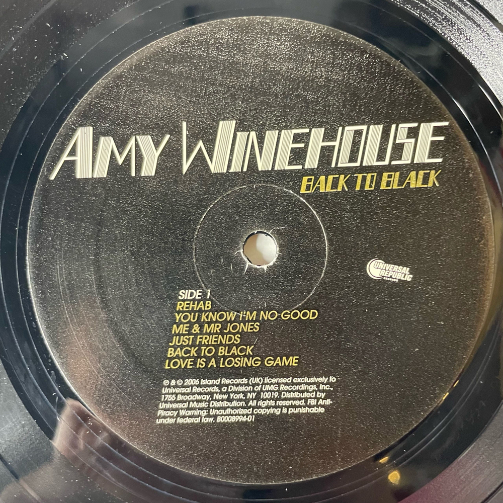 Винтажная виниловая пластинка LP Amy Winehouse Back To Black (США 2006)