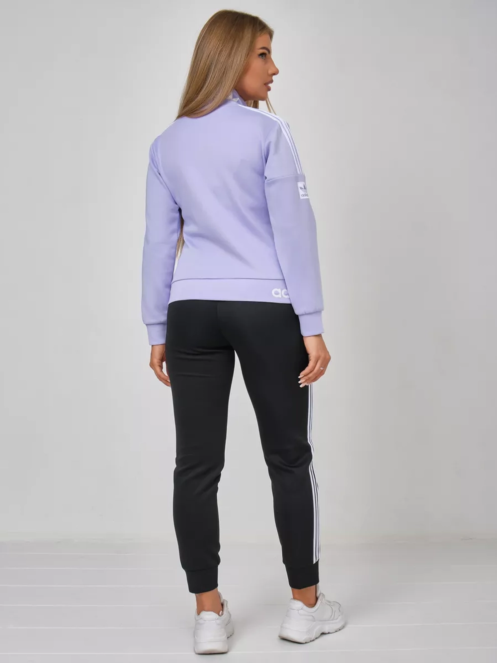 костюм спортивный на молнии Adidas с брюками и толстовка