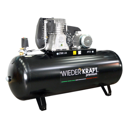 WDK-95079 (УЦЕНКА) Компрессор поршневой с ременным приводом, 798 л/мин, 5.5 кВт, 380 В, ресивер 500 л