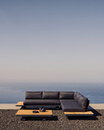 Набор из 5-местного углового дивана и стола Tosqueta из алюминия и массива тикового дерева